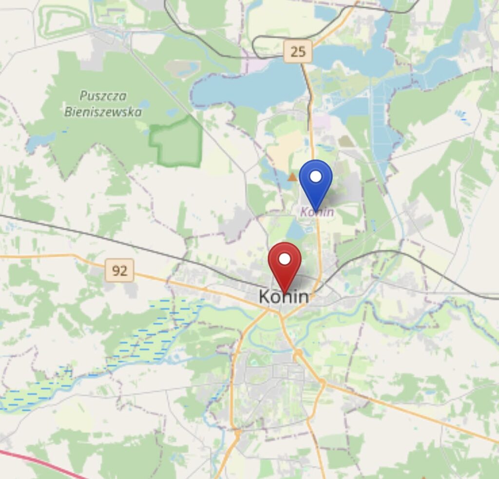 Nawiguj do: ul. Fryderyka Chopina 10, Konin Szczegóły lokalizacji: Adres: ul. Fryderyka Chopina 10, 62-510 Konin Współrzędne: 52.2339734, 18.2620222